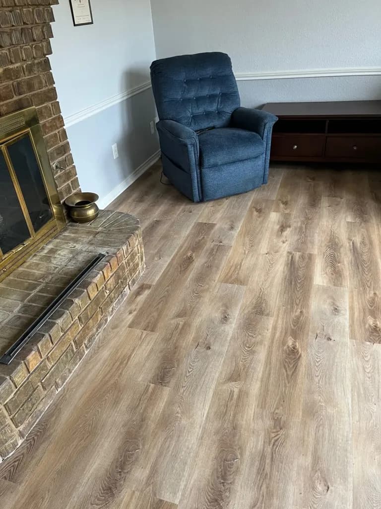 Waterproof vinyl flooring project 17 by At Home Flooring Solutions in Wylie TX