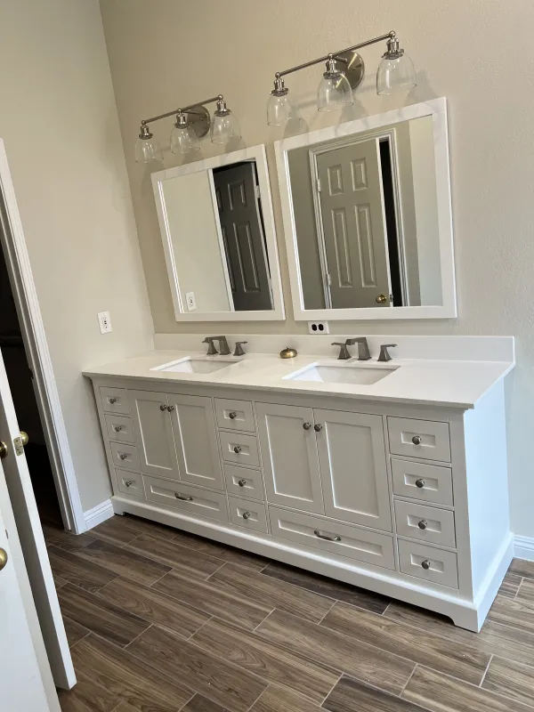 bathroom and shower remodel by At Home Flooring Solutions in McKinney, TX