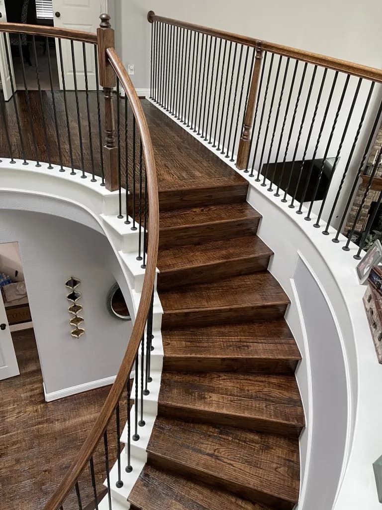 Solid hardwood flooring in a Rowlett, TX home