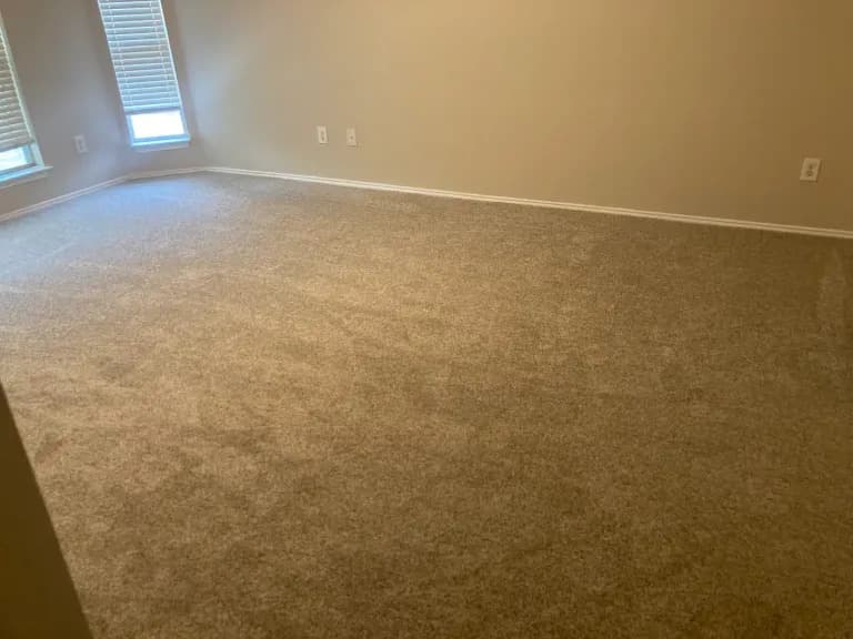 Professional carpet installation in a Wylie TX bedroom